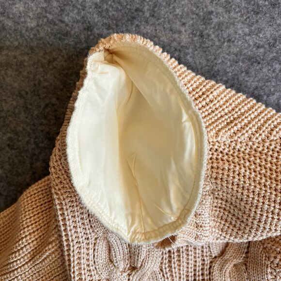 Vintage Cable Knit Sweater Women’s Small Chunky Old Money Fisherman USA Neutral - Picture 6 of 6